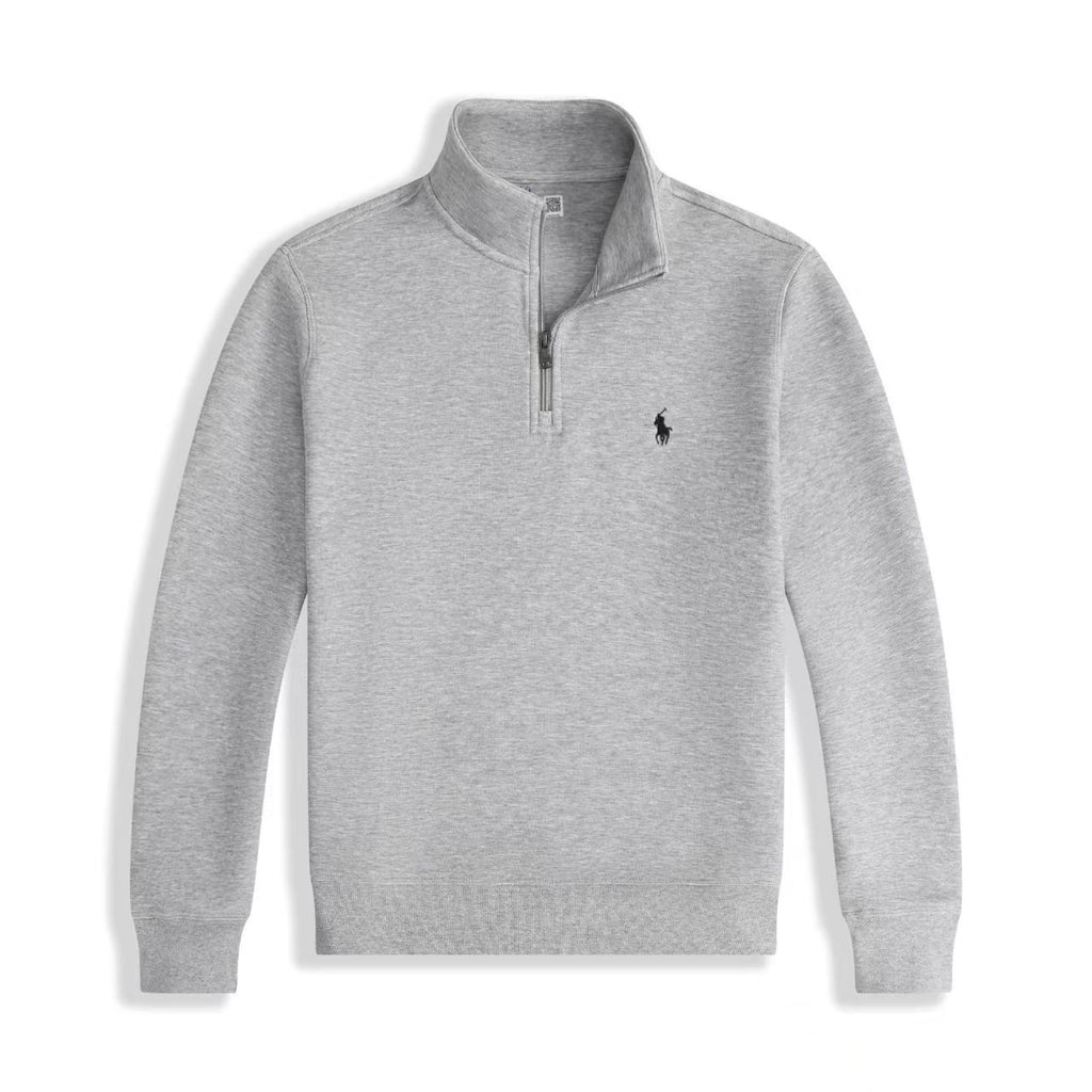 Ralph Lauren Luxus-Jersey-Pullover mit Viertelreißverschluss