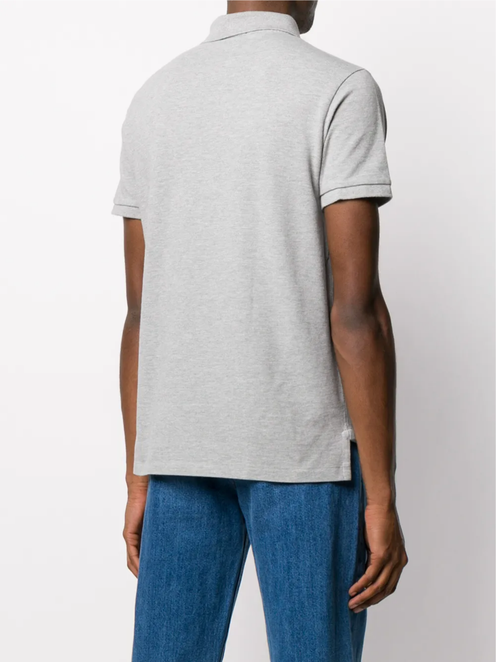 RALPH LAUREN Slim Fit Mesh Polo Shirt Andover Heather