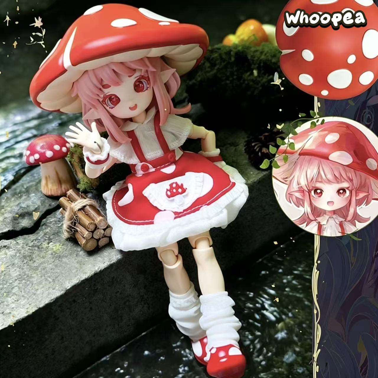 Mushroom Mycelium Naming Series 1/12 BJD Blind Box