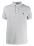 RALPH LAUREN Slim Fit Mesh Polo Shirt Andover Heather