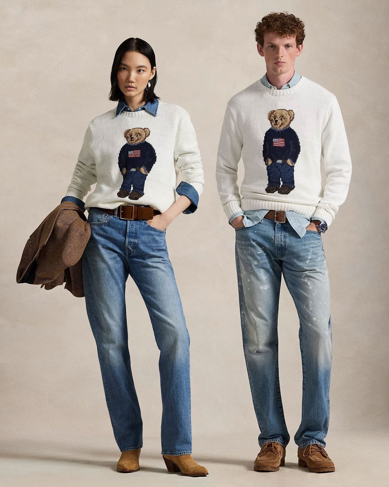 Ralph Lauren Polo Bear Baumwoll-Leinen-Pullover