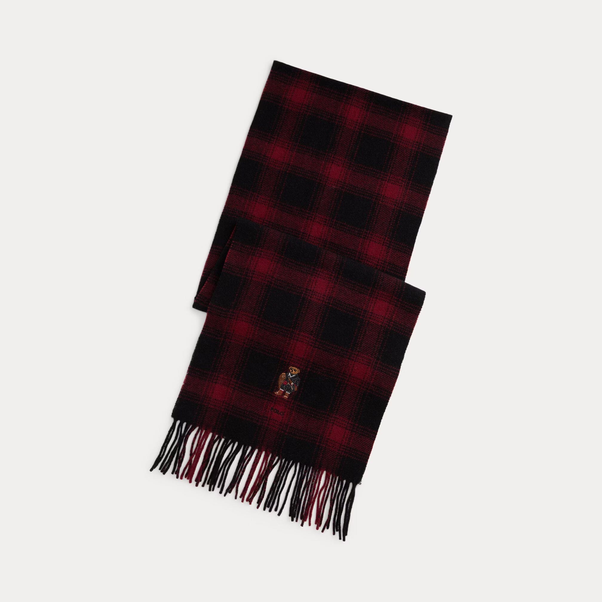 Ralph Lauren Polo Bear karierter Wollschal