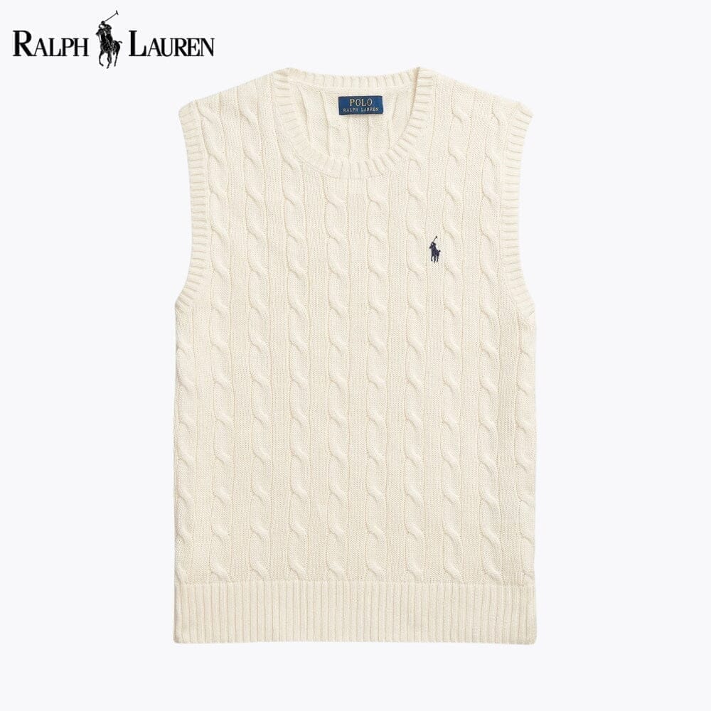 Ralph Lauren Zopfstrick-Baumwollweste